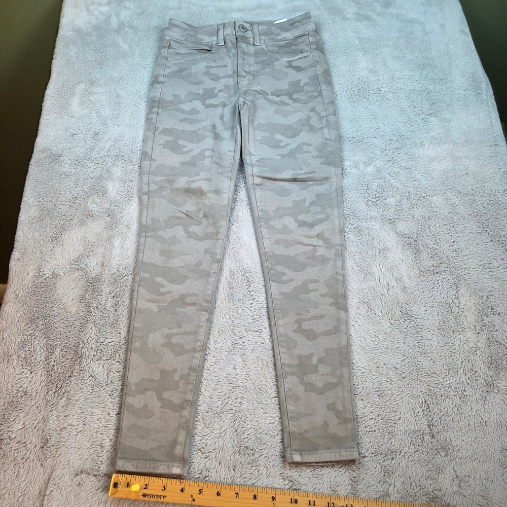 American Eagle Hi-Rise Jegging Womens Sz 2S Camo Ne(x)t Level Stretch Grey Pants
